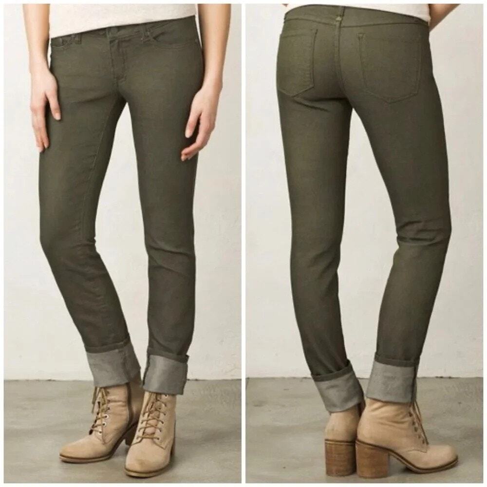 PrAna | Cargo Green Low-Rise Kara Jeans | Size 6/28